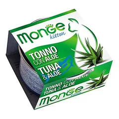Monge Fruits Tuna & Aloe Kitten papildomas maistas kačiukams su tunu ir alaviju, 80 g