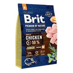 BRIT PREMIUM By Nature Junior M 3 kg — 1 nuotrauka
