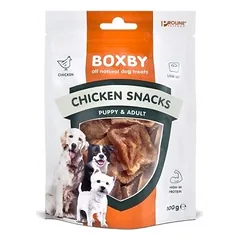 Boxby Chicken Snacks vištienos skanėstai suaugusiems šunims, 100 g