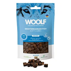 WOOLF Soft Cubes Mediteranean Fish 100g minkšti Viduržemio jūros žuvies kubeliai
