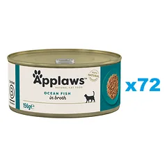 APPLAWS Cat Adult Ocean Fish in Broth vandenyno žuvis sultinyje 72x156 g