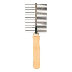TRIXIE Šukos, dvipusės vidut.-retos, medis-metal. dantys, 17 cm