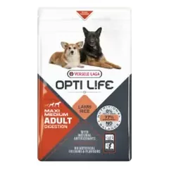 OPTI LIFE Adult Digestion ALL BREED su ėriena ir ryžiais