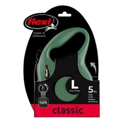 Flexi Classic Tape juostinis, alyvuogių spalvos pavadėlis šunims, L, 5 m — 2 nuotrauka