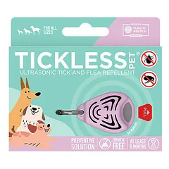 Tickless Pet ultragarsinis blusų ir erkės atbaidiklis (rožinė)