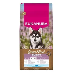 Eukanuba Grain Free sausas maistas didelių veislių šuniukams su žuvimi L 12 kg