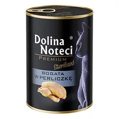 DOLINA NOTECI Premium sterilizuotoms katėms, turtingas perlinėmis vištomis 400 g parduotuvėje fera.lt