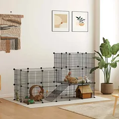 Gyvūnų aptvaras PawHut 140x70x105cm., juodos spalvos — 2 nuotrauka