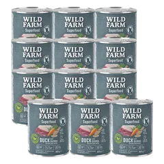 WILD FARM Superfood Duck (Antis su kvinoja, morkomis ir žolelėmis) 12x800 g pašaro šunims be grūdų