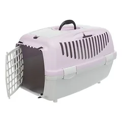 Trixie plastikinė transportavimo dėžė Capri mažiems šunims ir katėms, tamsiai pilka/pastelinė žalia, XS–S, 37 × 34 × 55 cm — 5 nuotrauka