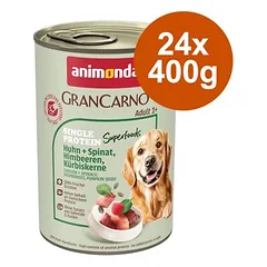 Animonda GranCarno Adult Single Protein Superfoods drėgnas maistas šunims, ekonominė pakuotė 24 x 400 g