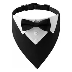 Zoomtopia Collier bandana chien smoking nœud papillon + cravate