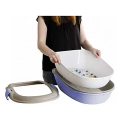 Stefanplast Furba chic – savaime išsivalanti, atidaroma kačių kraiko dėžė (59x39x22cm) (smėlio) — 4 nuotrauka
