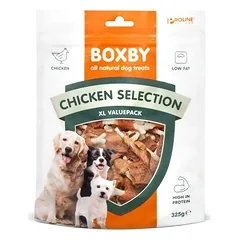 Boxby Chicken Selection Mix – vištienos skanėstų rinkinys suaugusiems šunims, 325 g