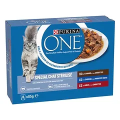 PURINA ONE Sterilized mišrus rinkinys, drėgnas maistas katėms 8 x 85 g, 80 - 99 g — 2 nuotrauka
