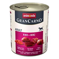 Animonda Grancarno konservai šunims su jautiena ir širdimis 6 x 800g