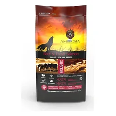 AMBROSIA grain-free Beef & Fresh Salmon Adult, begrūdis jautienos ir šviežios lašišos sausas maistas šunims