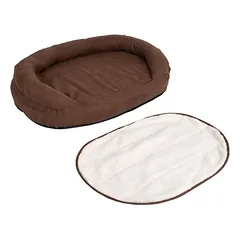 zooplus Exclusive guolis šunims Memory, ovalus, rudas, L 117 x B 72 x H 24 cm — 4 nuotrauka