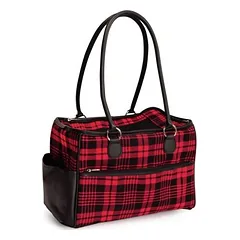 Camon Tartan nešiojimo krepšys mažiems šunims ir katėms, su petneša, 41x24x30 cm