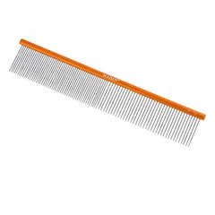 Madan Professional Ultra Light šukos - profesionalios, labai lengvos šukos su aliuminio rankena ir mišriu dantukų išdėstymu, ploni dantukai 2.9c, 19cm — 2 nuotrauka