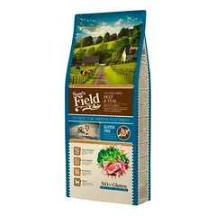 Sams Field Large Adult be glitimo, su jautiena ir veršiena, sausas maistas šunims 13 kg