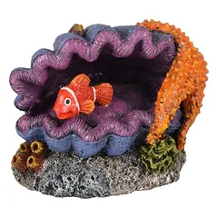 Flamingo Aquarium Dekoration Leto Muschel + Fisch