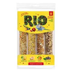 RIO Kalėdinių lazdelių rinkinys banguotoms papūgoms ir egzotiniams paukščiams xmas, 4x45 g