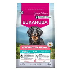 EUKANUBA Special Care Adult Mono-Protein Salmon 2,3 kg sausų pašarų suaugusiems šunims, turtingas šviežiai užšaldytu lašiša