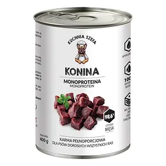 KUCHNIA SZEFA Arklienos monoproteinų pašaras visų veislių šunims 400 g