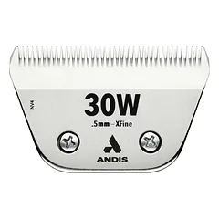 Andis Ceramic EDGE 30W XFine Wide Blade - platus keraminis Snap-On kirpimo mašinėlių peilis, chromuotas plienas