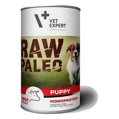 VETEXPERT RAW PALEO Puppy beef 400 g šlapias maistas šuniukams su jautiena