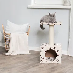 Trixie Junior Zamora draskyklė katėms, stulpas su būdele, įv. dizainų, 60 cm