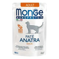 Monge Monoprotein konservai katėms su antiena, 85 g