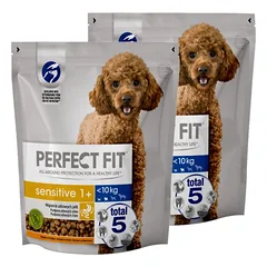 PERFECT FIT Sensitive 1+ Rich in Turkey 2x825 g - sausas ėdalas suaugusiems mažų veislių šunims