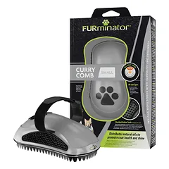 FURminator Curry Comb Small suņiem un kaķiem ar īsiem un vidējiem matiem