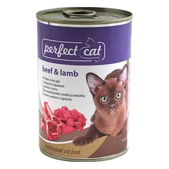 PERFECT CAT konservas su jautiena ir ėriena 400g