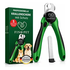 FinoPet Krallenschere für Hunde & Katzen - Mit Schutz & Abstandhalter