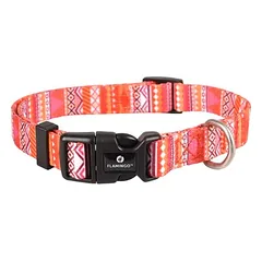 Flamingo antkaklis šunims Syb, oranžinis/rožinis/baltas, Matmenys: 40-55 cm / 20 mm — 3 nuotrauka