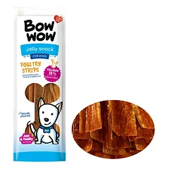 Skanėstai šunims BOW WOW Poultry Strips GF jautienos kolagenas su vištiena, 20x60 g