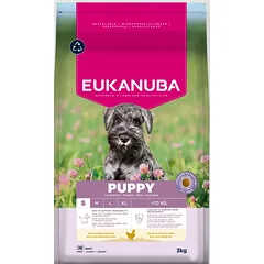 Eukanuba Life Care Small Puppy sausas maistas mažų veislių šuniukams su vištiena, 3 kg