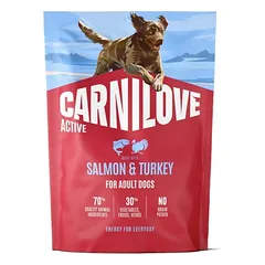 Carnilove Active sausas pašaras suaugusiems visų veislių šunims su lašiša ir kalakutiena 1.5kg