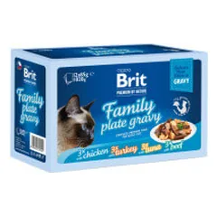 Brit Premium Fillets in Gravy Family Plate konservų rinkinys katėms