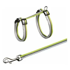 Katės petnešos su pavadėliu Trixie, nailonas, 27–45 cm / 10 mm, 1,20 m