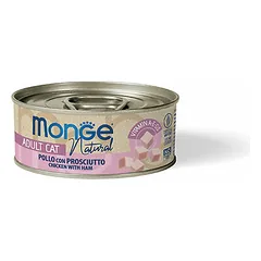 Monge Natural su vištiena ir kumpiu, drėgnas maistas katėms 80 g