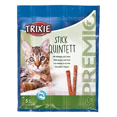TRIXIE PREMIO Stick Quintett, poultry-liver, skanėstas katėms 5x5 g
