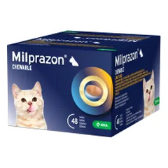 Milprazon Chewable 4 mg/10 mg tabletės nuo kirminų mažoms katėms ir kačiukams, N4