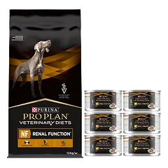 PURINA Veterinary PVD NF Renal Function 12kg + PURINA Veterinary 6x195g