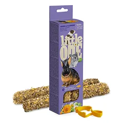 Little one lazdelės jūrų kiaulytėms, triušiams ir šinšiloms su žolėmis ir gėlėmis, 2x55 g