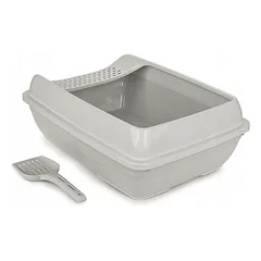 Atvira kačių kraiko dėžė Happet Select pilkai smėlinės spalvos 49 cm + semtuvėlis — 3 nuotrauka