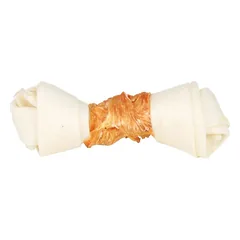TRIXIE Denta Fun Kaulas su mazgais apsuktas vištiena, 15cm, 70 g (pak.6)